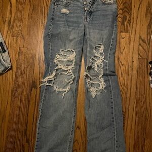 Aeropostale Blue Boyfriend Jeans Distressed